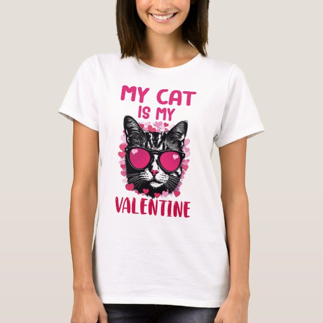 Meine Katze ist meine Valentin T-Shirt (Vorderseite)
