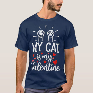 Meine Katze ist meine Valentine Kitten Lover Herz  T-Shirt