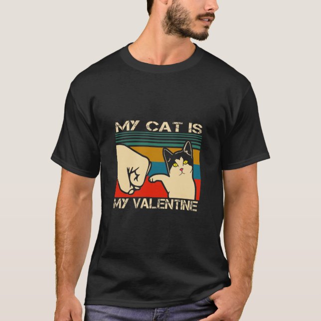 Meine Katze ist meine Valentinin T- T-Shirt (Vorderseite)