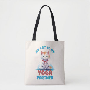 Meine Katze ist meine Yogapartnerin - eine adorabl Tasche