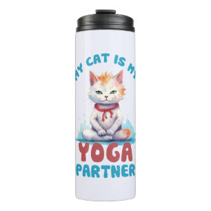 Meine Katze ist meine Yogapartnerin - eine adorabl Thermosbecher