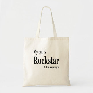 Meine Katze ist Rockstar und ich bin Manager Funny Tragetasche