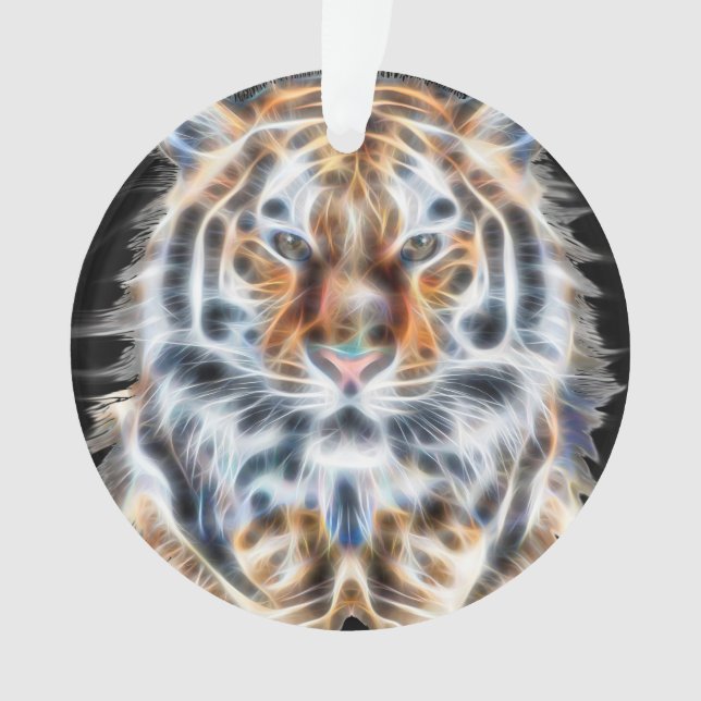 Meine Katze ist Schauspiel Up Tiger Head Energy Ornament (Vorderseite)