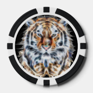 Meine Katze ist Schauspiel Up Tiger Portrait Energ Pokerchips