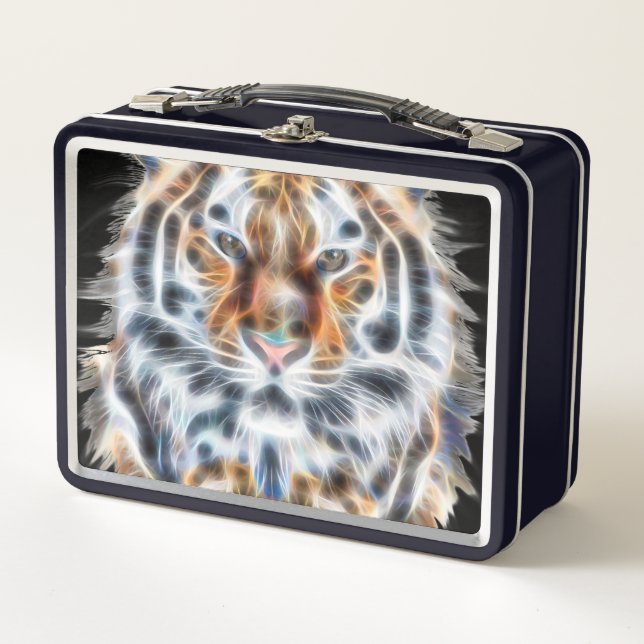 Meine Katze ist Schauspiel Up Tiger Style Energy Metall Brotdose (Vorderseite)