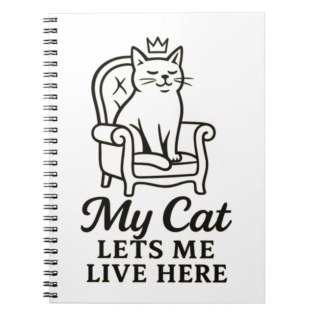 Meine Katze Lasse mich hier - Funny Cat Lover Art Notizblock (Vorderseite)
