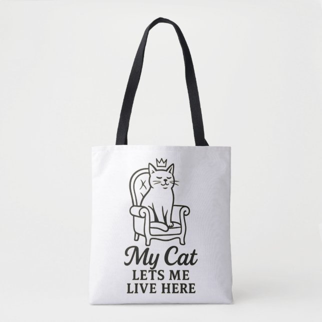 Meine Katze Lasse mich hier - Funny Cat Lover Art Tasche (Vorderseite)