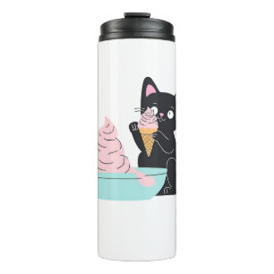 Meine Katze Lieben Eiscreme Thermosbecher