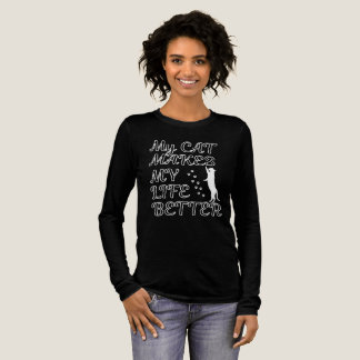 Meine Katze macht mein Leben besser - Niedlicher C Tri-Blend Shirt