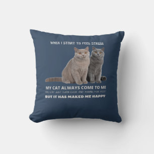 Meine Katze macht mich immer glücklich T - Shirt Kissen