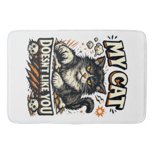 Meine Katze mag dich nicht Retro Badematte