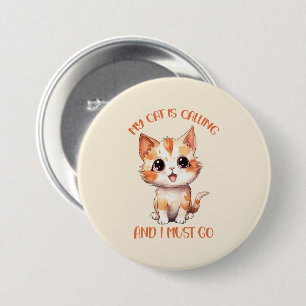 Meine Katze nennt Niedliche Orangenkatze Button