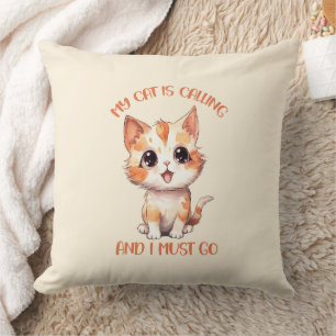 Meine Katze nennt Niedliche Orangenkatze Kissen