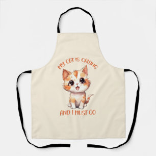 Meine Katze nennt Niedliche Orangenkatze Schürze