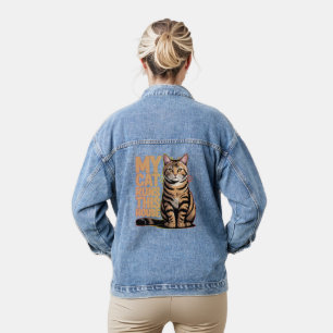 Meine Katze regiert mein Haus - Lustiger Katzenlie Jeansjacke