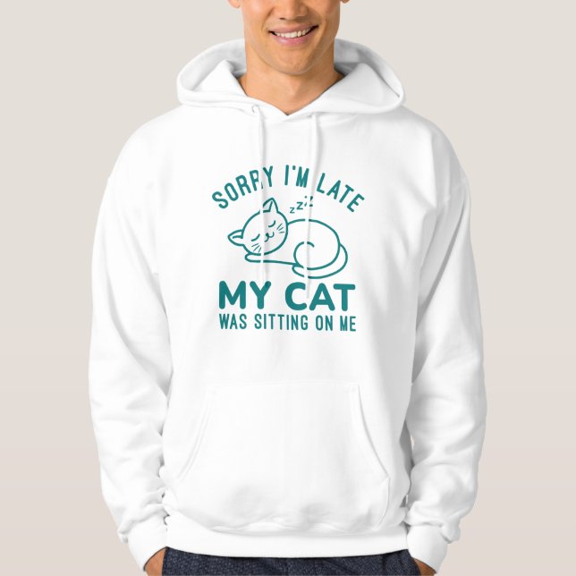 Meine Katze saß auf mir Hoodie (Vorderseite)
