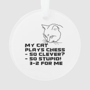 Meine Katze spielt Schach Ornament