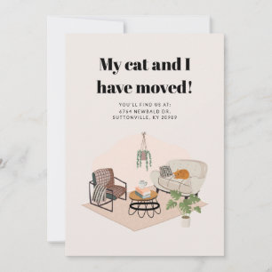 Meine Katze und ich bewegten die Adressänderung Ankündigung