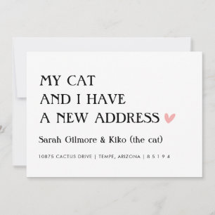 Meine Katze und ich haben eine neue Adresse Ankündigung