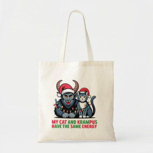 Meine Katze und Krampus haben die gleiche Energie  Tragetasche