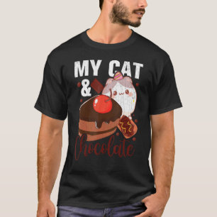 Meine Katze und Schokolade-Futter-Esser Grafik T-Shirt