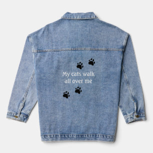 Meine Katzen laufen durch mich Jeansjacke