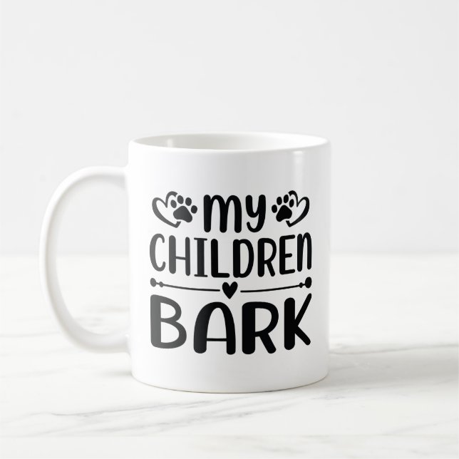 Meine Kinder bellen Kaffeetasse (Links)
