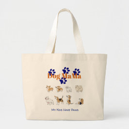 Meine Kinder haben Paws Dog MaMa - Geschenk für Hu Jumbo Stoffbeutel