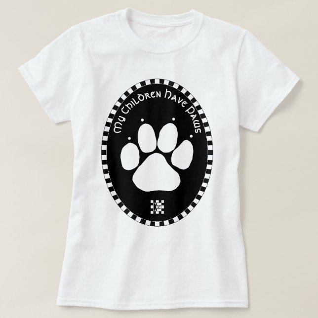 Meine Kinder haben Pfoten-T - Shirt (Design vorne)