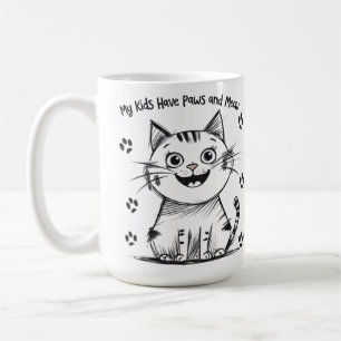 Meine Kinder haben Pfoten und Meow - Funny Cat Lov Kaffeetasse