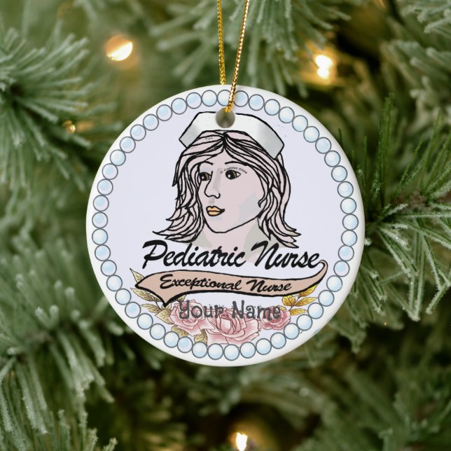 Meine Kinderkrankenversorgung Keramik Ornament (Baum)