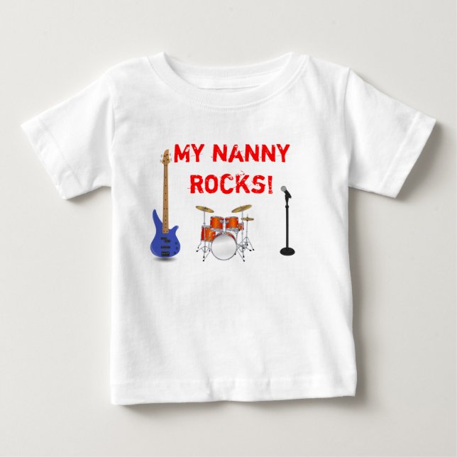Meine Kindermädchen-Felsen! Baby T-shirt (Vorderseite)