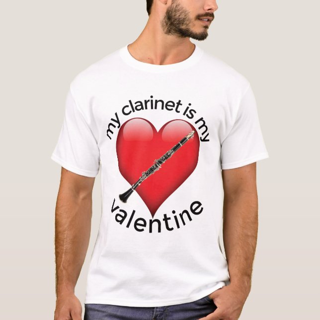 Meine Klarinette ist mein Valentine T-Shirt (Vorderseite)