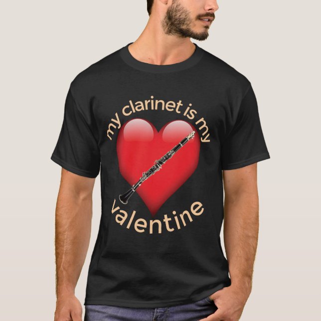 Meine Klarinette ist mein Valentine T-Shirt (Vorderseite)