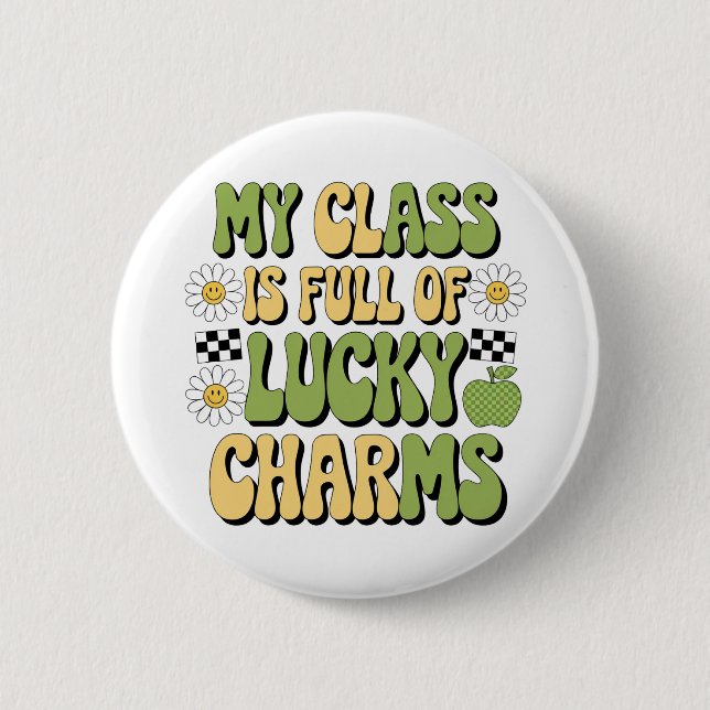 Meine Klasse ist voll von glücklichen Charmen Patr Button (Vorderseite)