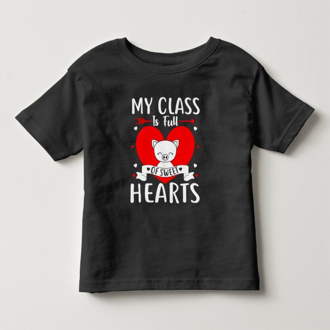 Meine Klasse ist voll von süßen Herzen Valentine Kleinkind T-shirt (Vorderseite)