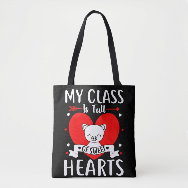 Meine Klasse ist voll von süßen Herzen Valentine Tasche (Vorderseite)
