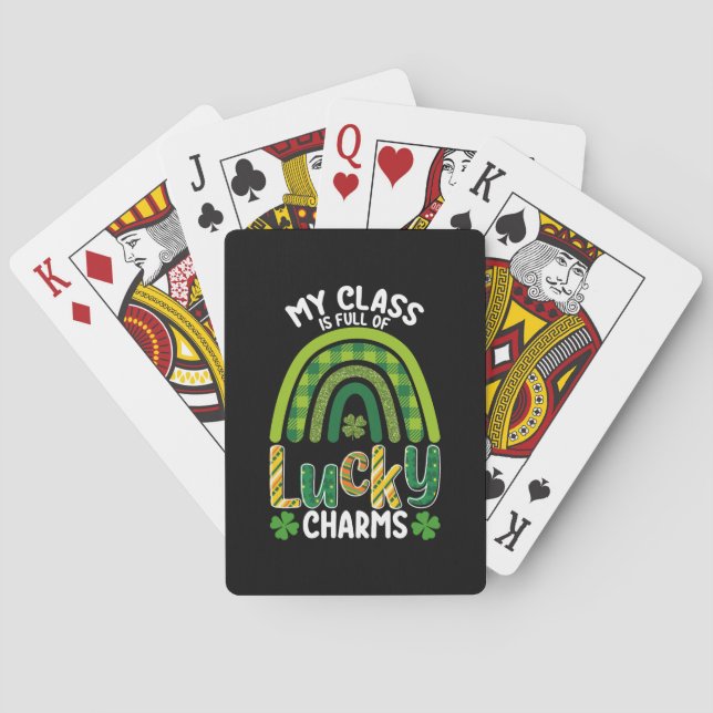 Meine Klasse ist voller Glücksbringer des St. Patr Spielkarten (Rückseite)