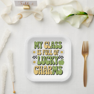 Meine Klasse ist voller Lucky Charms Patrick-Lehre Pappteller