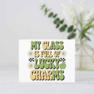 Meine Klasse ist voller Lucky Charms Patrick-Lehre Postkarte