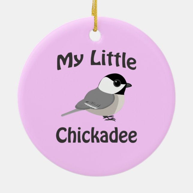 Meine kleine Chickadee Keramikornament (Hinten)