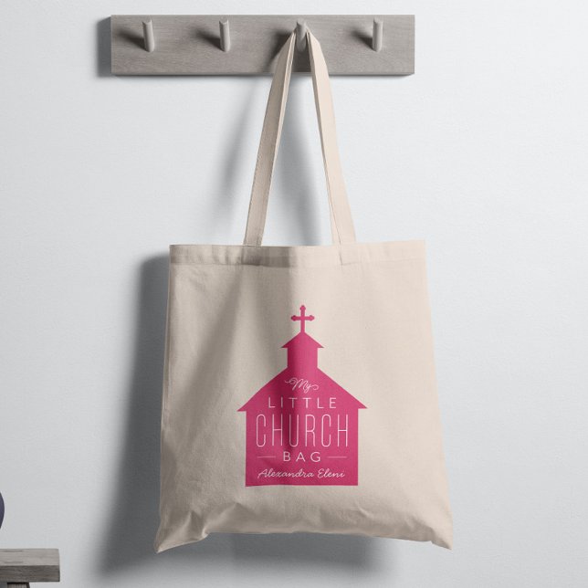 Meine kleine Kirchentasche dunkelrosa Kindertasche Tragetasche (Von Creator hochgeladen)