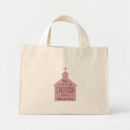 Meine kleine Kirchentasche niedliche rosa Kidschnu Mini Stoffbeutel