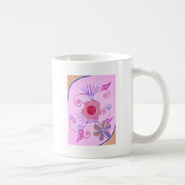 Meine kleine Prinzessin: Baby Pink Vector Inspirat Kaffeetasse (Rechts)