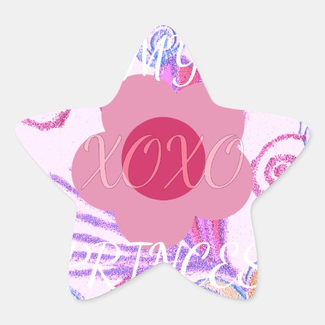 Meine kleine Prinzessin: Baby Pink Vector Inspirat Stern-Aufkleber (Vorderseite)