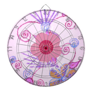 Meine kleine Prinzessin: Babyrosa Vektor Inspirier Dartscheibe