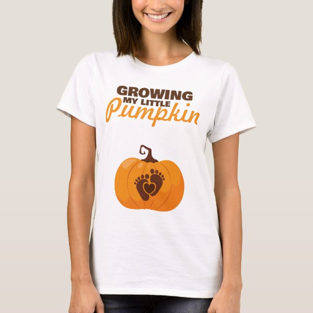 Meine kleine Pumpkin-Mama wird zu Halloween des He T-Shirt (Vorderseite)
