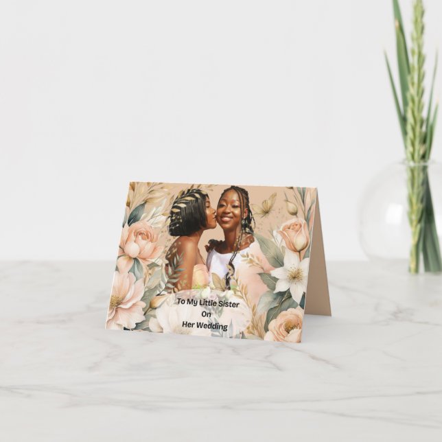 Meine kleine Schwester Hochzeit Karte (Vorderseite)