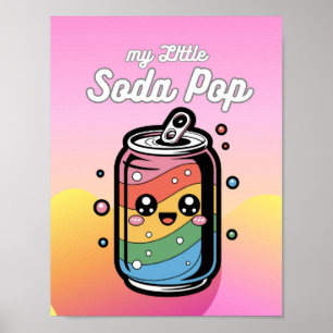 Meine kleine Soda-Pop-Dose Gesicht Blasen Foto Dru Poster