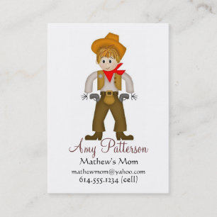 Meine kleinen Cowboy-Mama-Karten Telefonnummerkarte
